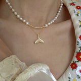 Mermaid Pendant Freshwater Pearl Necklace - floysun