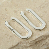 Metal Long Rectangle Earrings - floysun