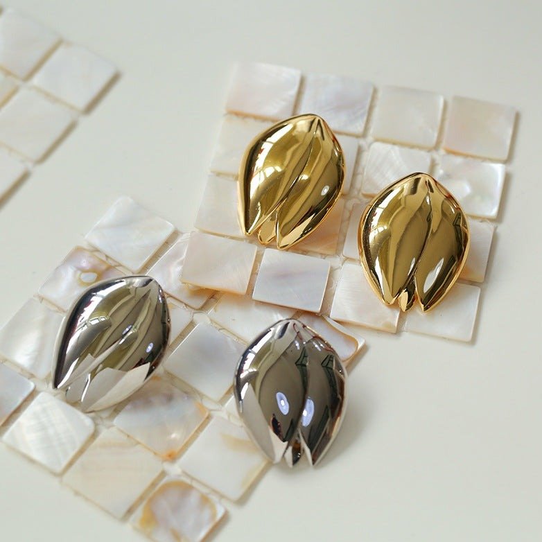 Metal Petal Tulip Earrings - floysun