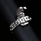 Metal Style Watch Chain Adjustable Ring - floysun