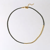 Mini Asymmetrical Black Spinel Beaded Necklace