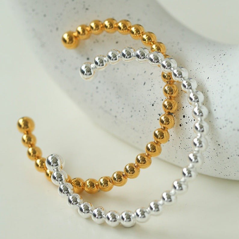 Minimalist Vintage Gold Bean Open Bracelet - floysun