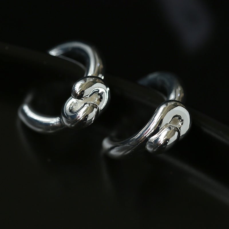 Modern Metallic Knotted Earrings - floysun