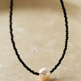 Monochrome Elegance Baroque Pearl Necklace - floysun