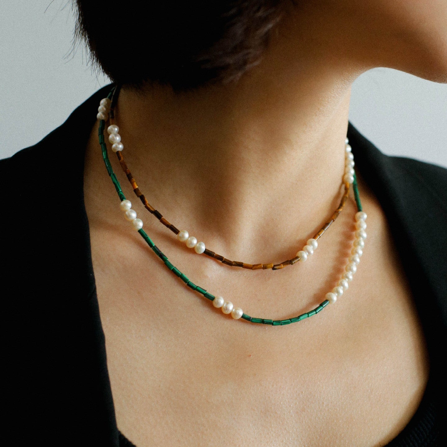 Mosaic Freshwater Pearl Necklace - floysun