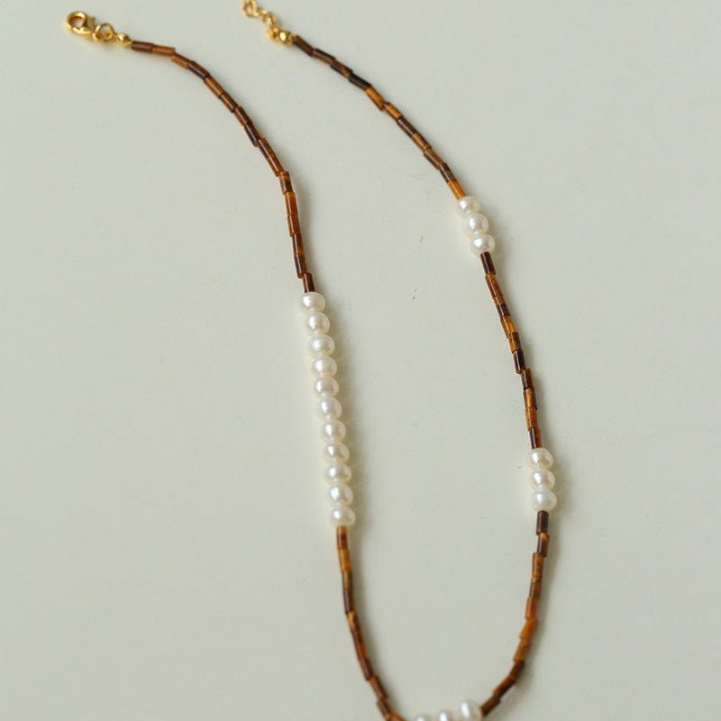 Mosaic Freshwater Pearl Necklace - floysun