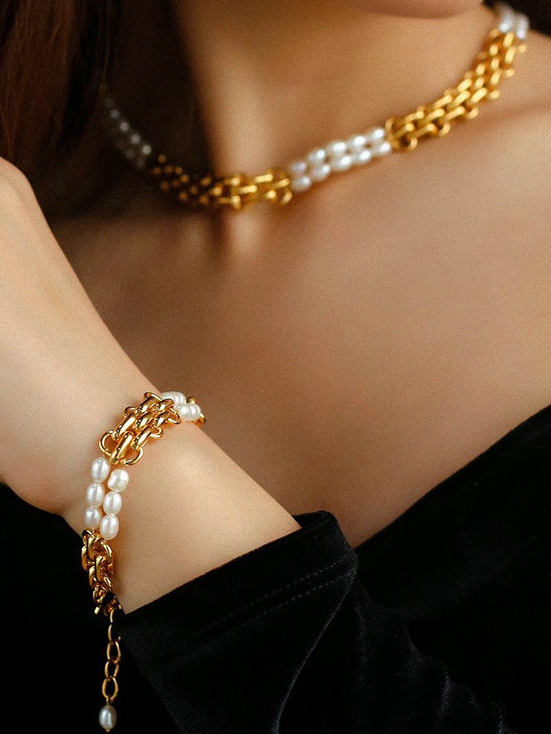 Multi Layer Pearl Chain Bracelet - floysun