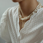 Multi-layered Baroque Pearl Necklace - floysun
