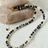 Multiple Irregular Colored Agate Jade Necklace -Black - floysun
