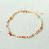Multiple Irregular Colored Agate Jade Necklace -Red - floysun