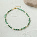 Multiple Irregular Colored Agates Jade Necklace -Green - floysun