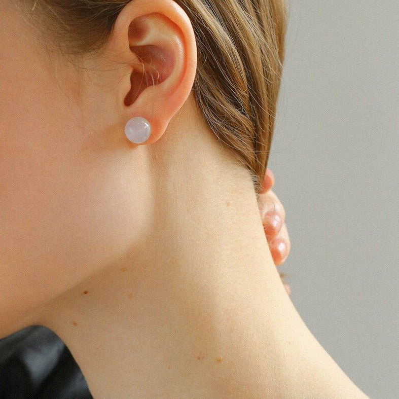 Natural Amethyst Stud Earrings - floysun