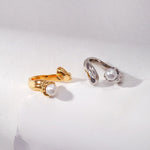 Natural Elements Design Sterling Silver Pearl Ring - floysun