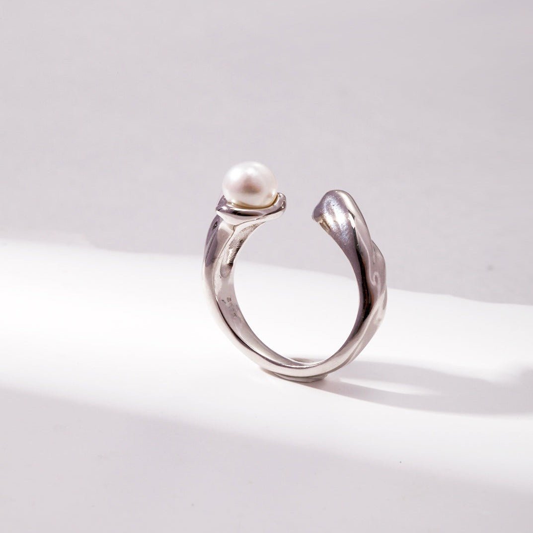 Natural Elements Design Sterling Silver Pearl Ring - floysun