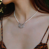 Natural Pearl Tiger Necklace - floysun
