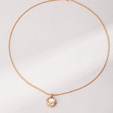 Natural Pearls Inlaid Gold Edge Necklaces - floysun