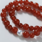 Natural Red Agate Stone Necklace Bracelet Set - floysun