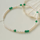 New Chinese-style Green Agate Pearl Necklace - floysun