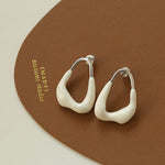Niche Geometric Irregular Enamel Glazes Earrings - floysun