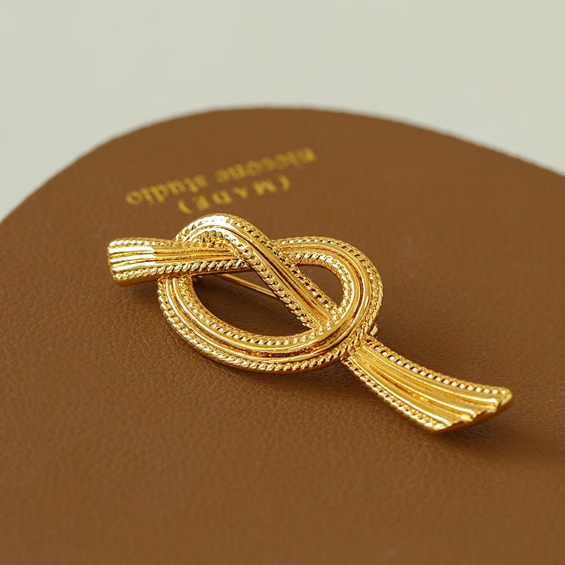 Niche Style Gold Knot Brooches - floysun