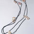 Nine Large Petal Baroque Pearls Black Spinel Necklace - floysun