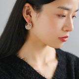 Openwork Kettlebell Pearl Earring - floysun