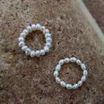 Overlapping Irregular Pearl Ring B - floysun
