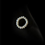 Overlapping Irregular Pearl Ring B - floysun