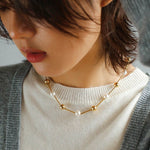 Pearl And Gold Ball Necklace - floysun