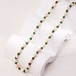 Pearl Emerald Gold Necklace - floysun
