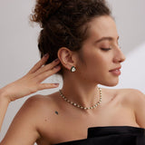 Pearl Emerald Gold Necklace - floysun