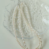 Pulldown Double-Layer Beaded Pearl Necklace - floysun