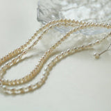 Pulldown Double-Layer Beaded Pearl Necklace - floysun