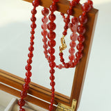 Red Agate Crystal Long Necklaces - floysun