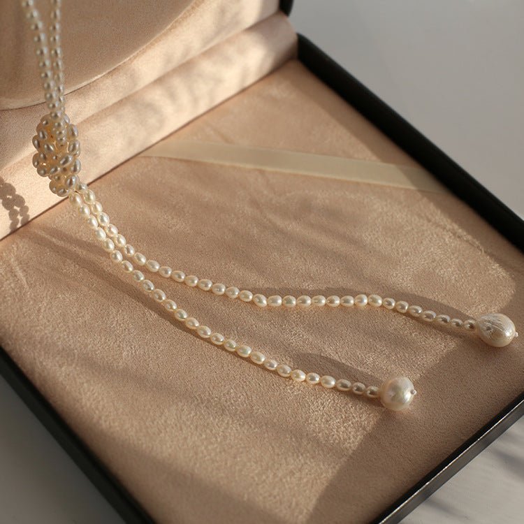 Retro Baroque Pearl Long Necklace - floysun