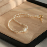 Retro Baroque Pearl Sweater Chain Necklace