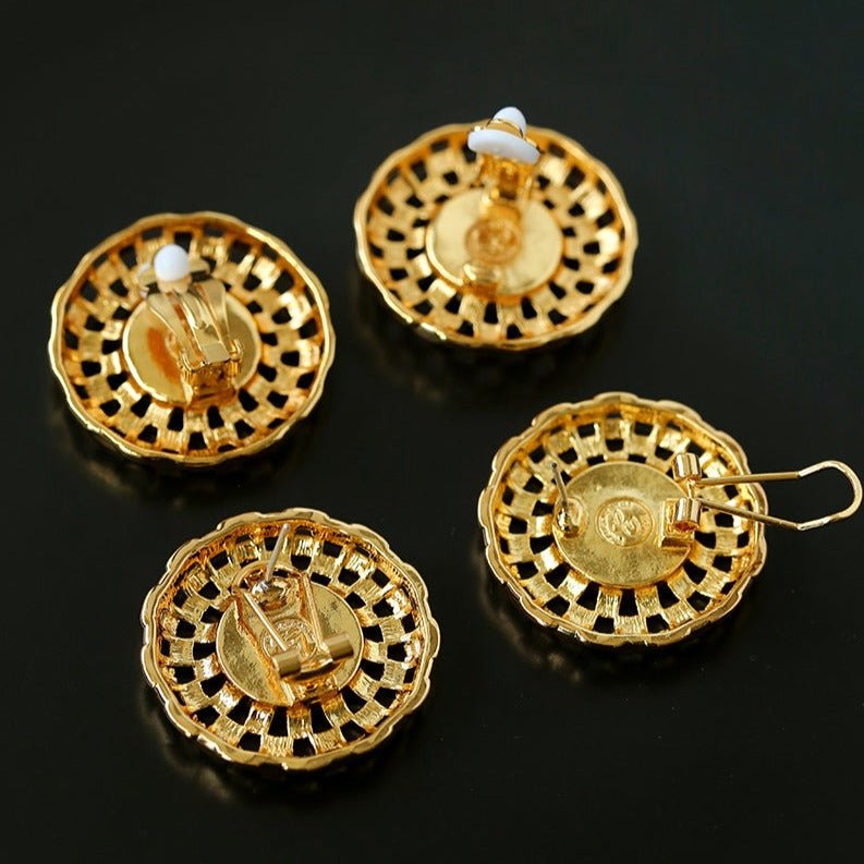 Retro Chic: Vintage-Inspired Gold Coin Earrings - floysun