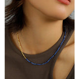 Retro Colorful 925 Silver Coin Necklace Gold - floysun