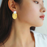 Retro Goddess Square Baroque Earrings - floysun