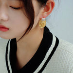Retro Goddess Square Baroque Earrings - floysun