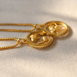 Retro Hollow Zodiac Necklace