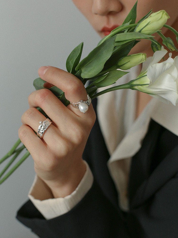 Retro Lava Pearl Double Ring A - floysun