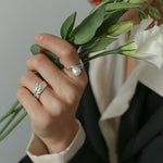 Retro Lava Pearl Double Ring A - floysun