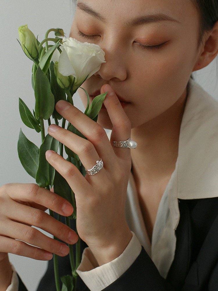 Retro Lava Pearl Double Ring A - floysun