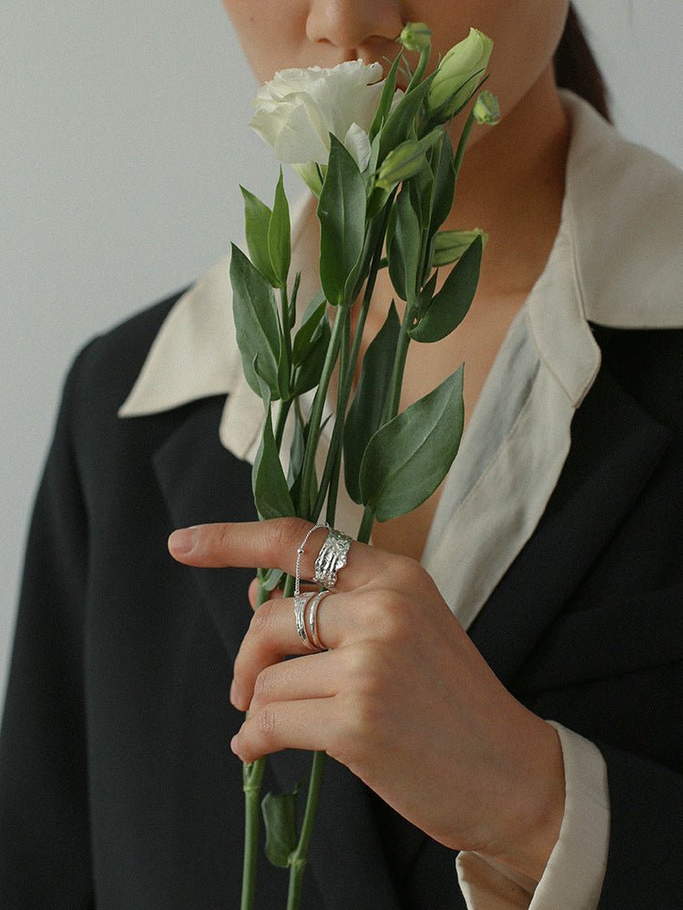 Retro Lava Pearl Double Ring A - floysun