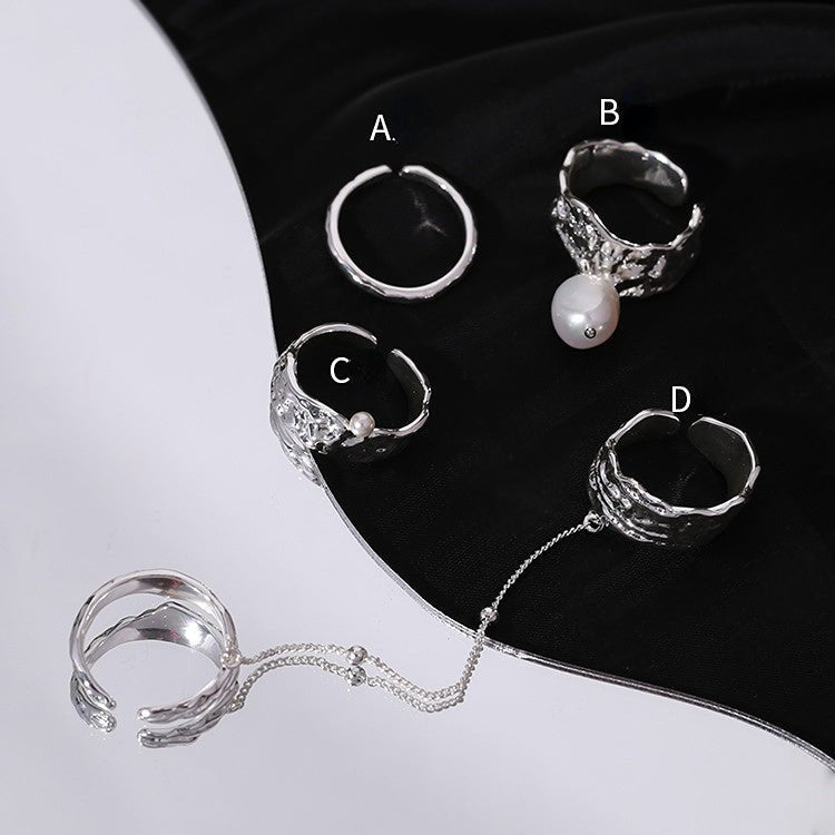 Retro Lava Pearl Double Ring A - floysun