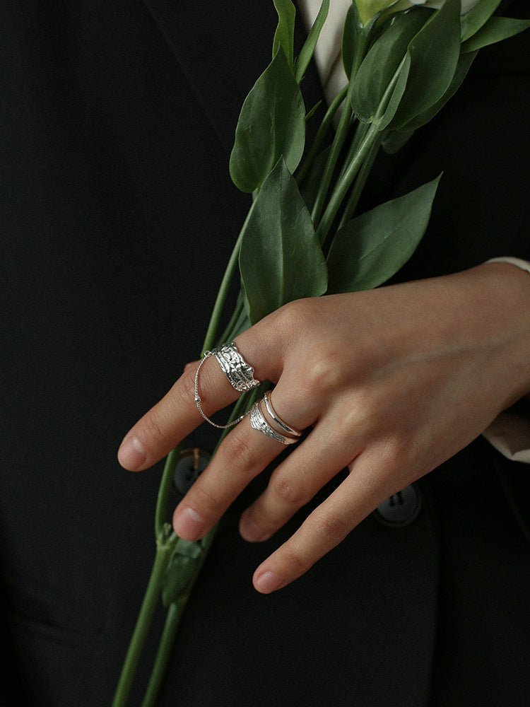 Retro Lava Pearl Double Ring A - floysun