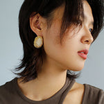 Retro Oval Rice Pearls Earrings - floysun