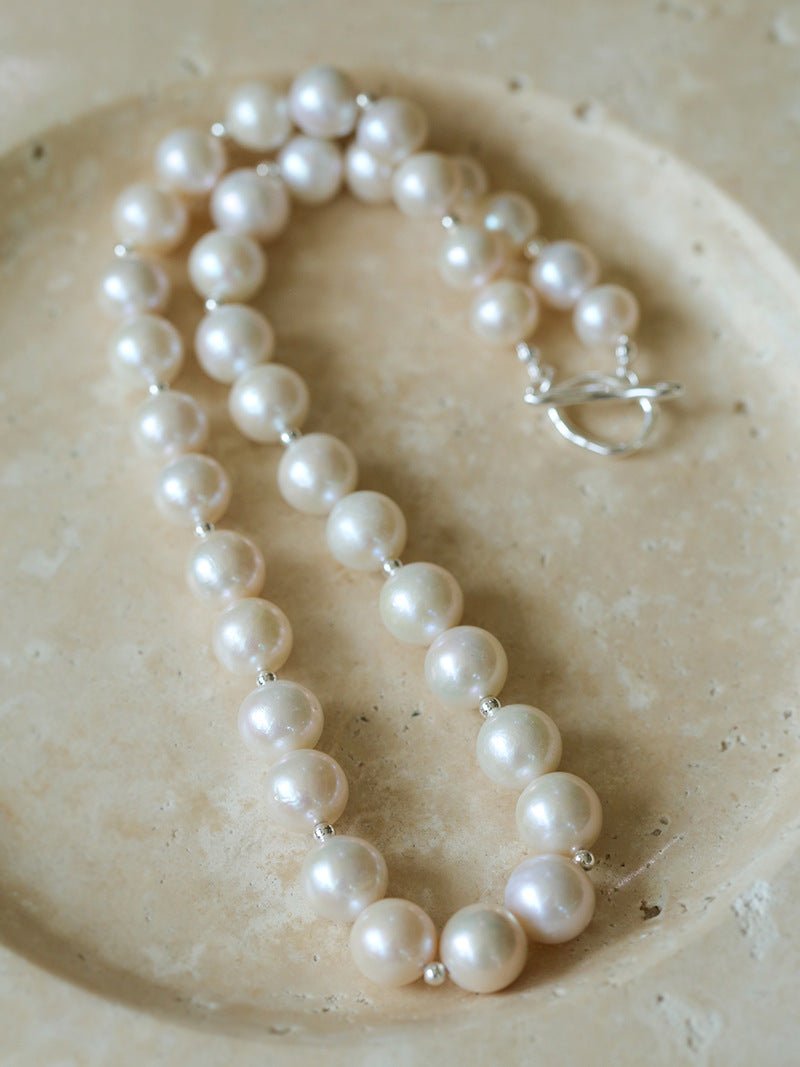 Round Baroque Pearls Necklace - floysun