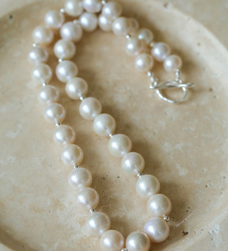 Round Baroque Pearls Necklace - floysun